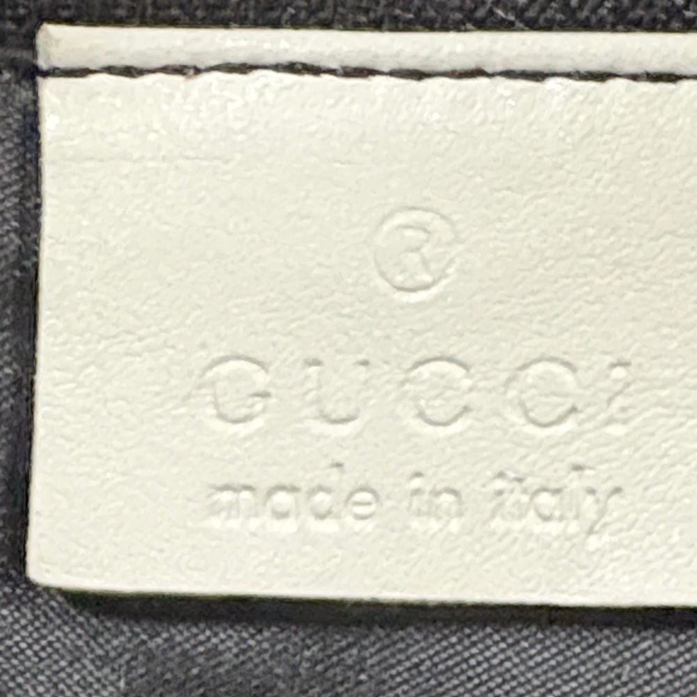 Gucci White Leather Drawstring Shoulder Bag with Bamboo Handle-Bag new - Picture 10 of 16